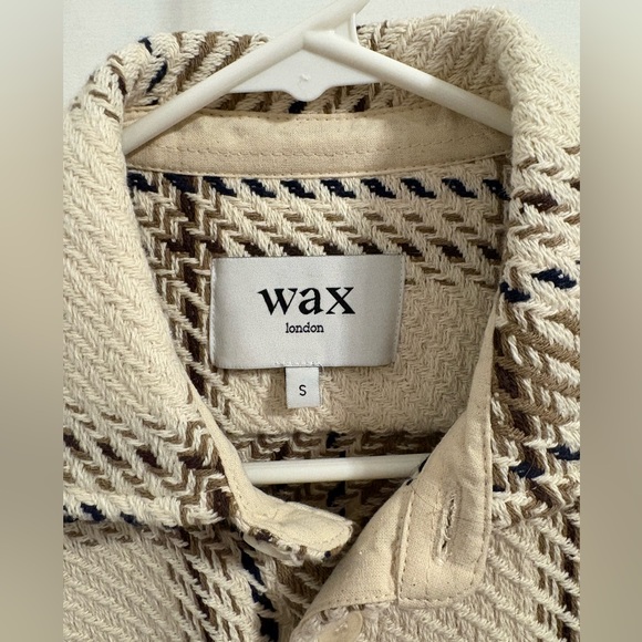 Wax London Whiting Overshirt Ecru Beige - Picture 6 of 9
